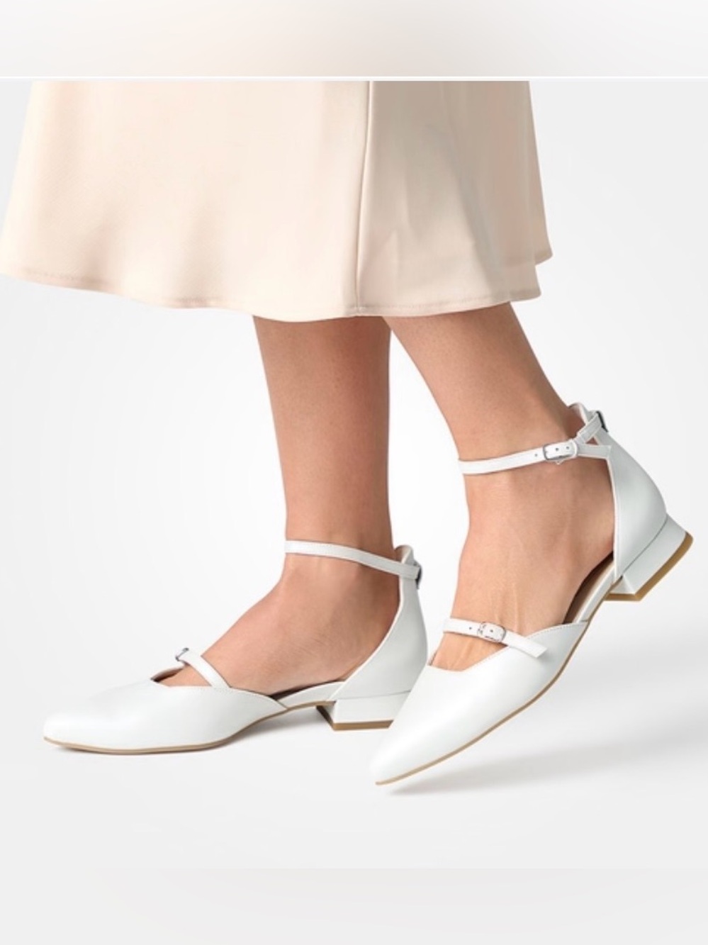 Paul Green Vivien Ankle Strap Pumps In Pearl Ivory UK 4.5 US 7 like new